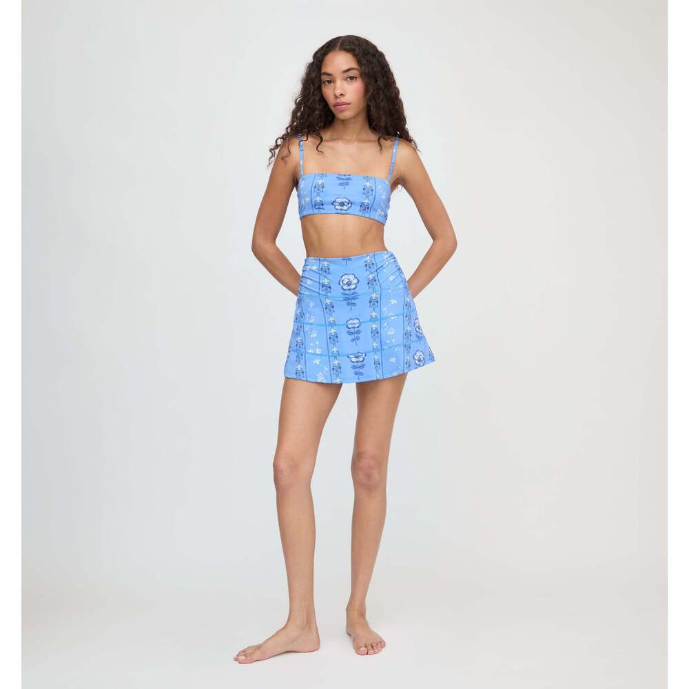 Hill House Home The Riley Pool Skirt - Blue Arcadia Border Size LBlue Arcadia Bo - Picture 2 of 3